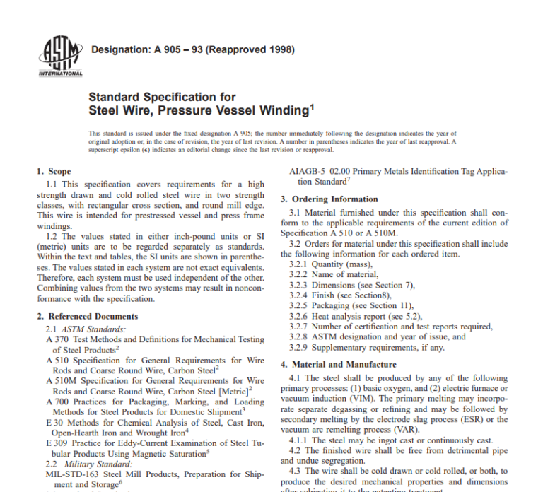 Astm A 905 – 93 (Reapproved 1998) pdf free download