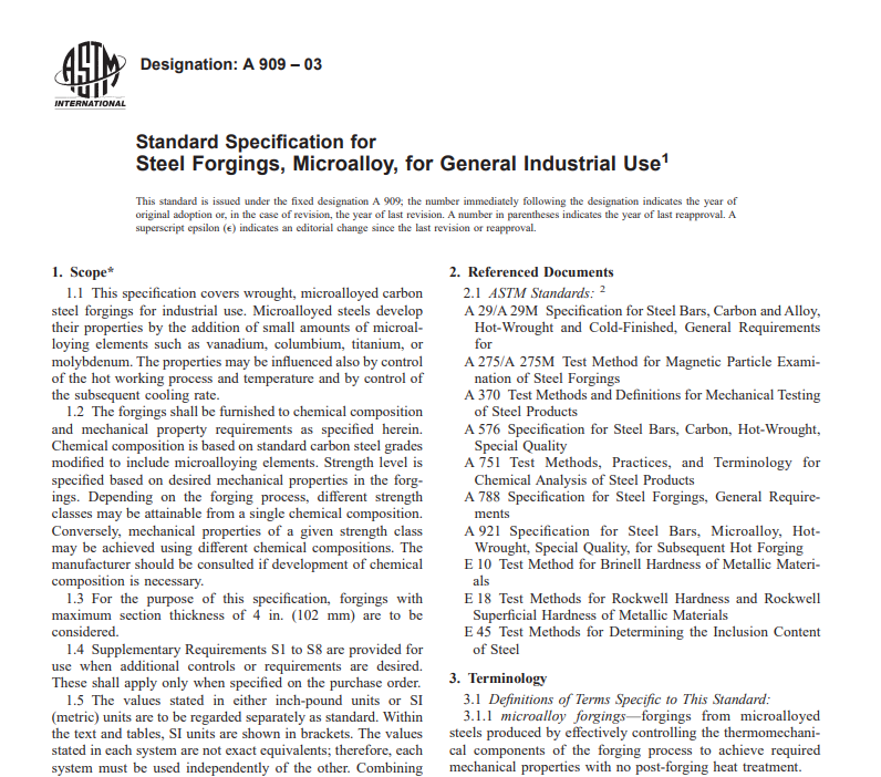 Astm A 909 – 03 pdf free download - All civil engineers standard PDF