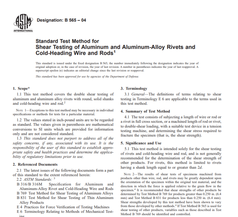 Astm B 565 – 04 pdf free download