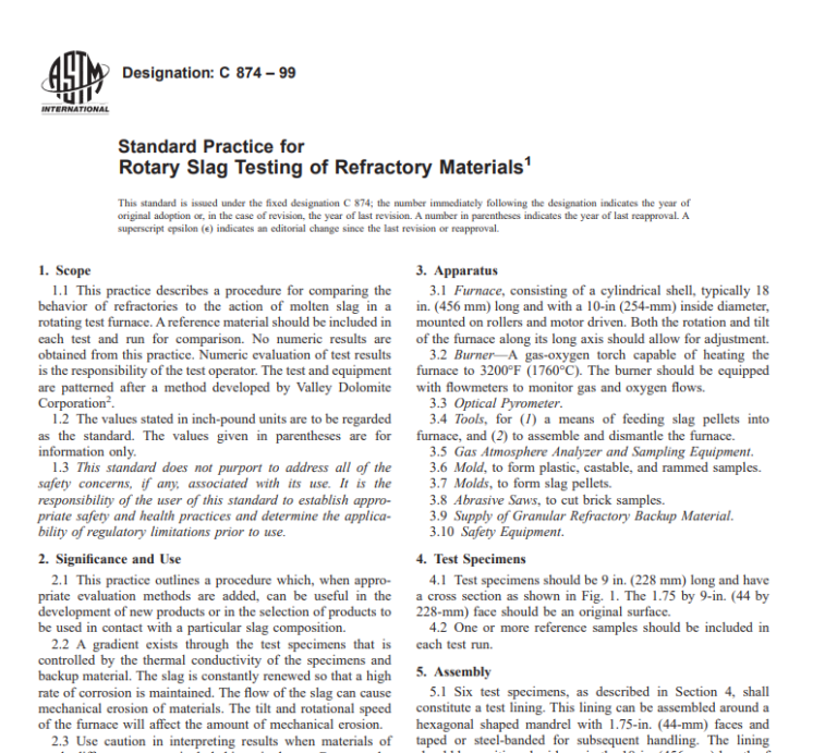 Astm C 874 – 99 pdf free download