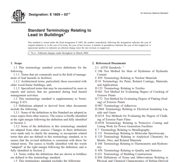Astm E 1605 – 03 pdf free download