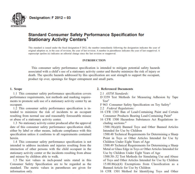 Astm F 2012 – 03 pdf free download